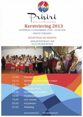 Kerstviering Prisiri / afsluiting succesvol 2013