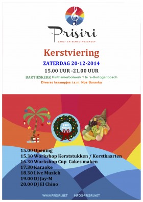 Kerstviering zaterdag 20 december 2014